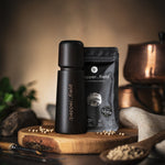 Black Scandinavian grinder on pepper (17 cm) + black pepper (100 g)