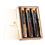 Set of large test tubes with 3 types of pepper in a gift box (3×70 g)