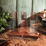Stand for mills made of premium walnut wood