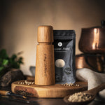 Natural Scandinavian Grinder on pepper (17 cm) + white pepper (100 g)