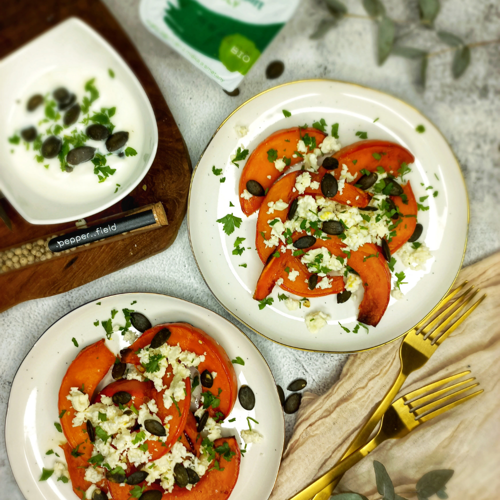 Pečená dýně s bílým Kampotským pepřem