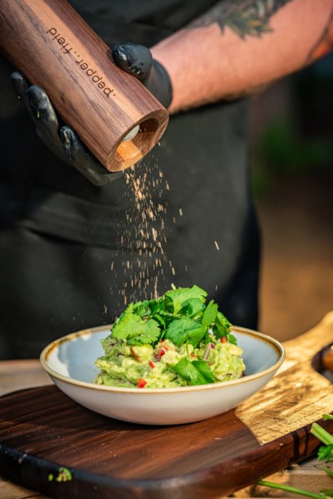 Guacamole s červeným Kampotským pepřem