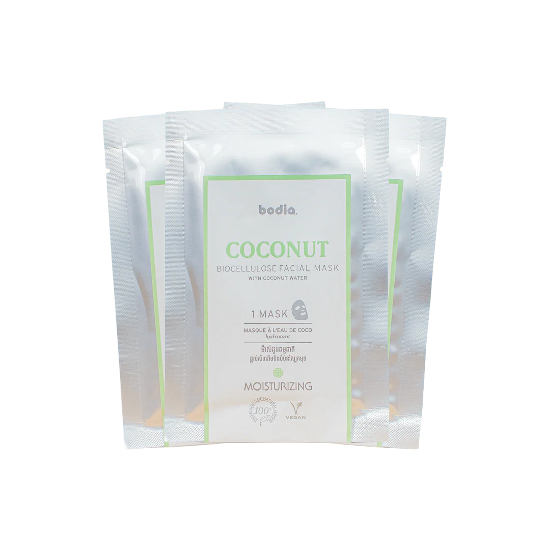 Coconut facial sheet mask Bodia – set 4+1 free 