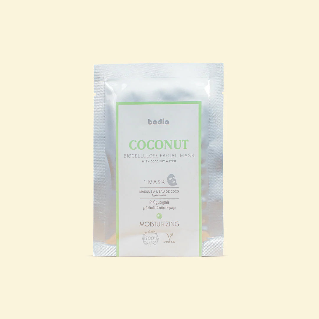 Coconut facial sheet mask Bodia – set 4+1 free 