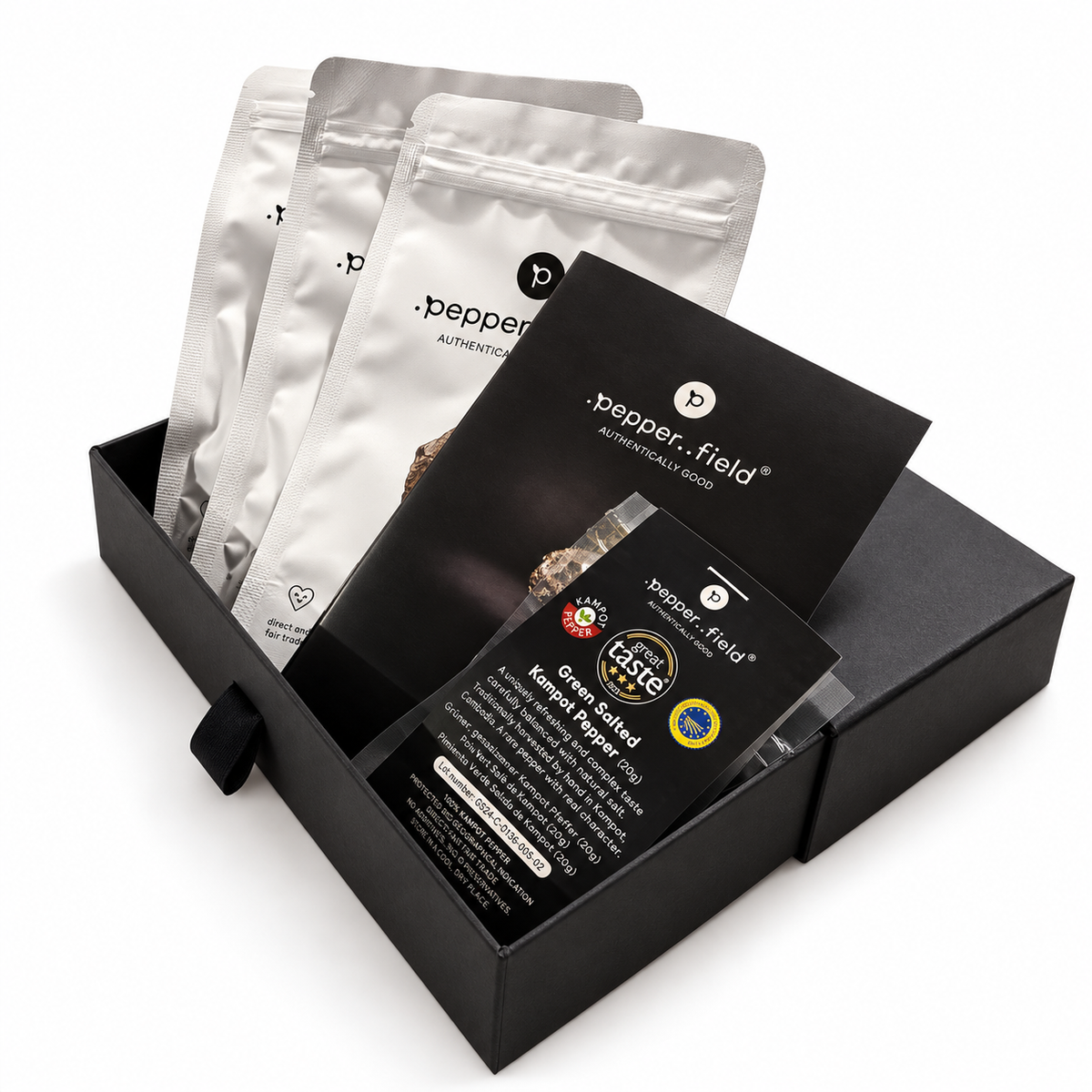 Luxury gift bag – small black-and-gold 